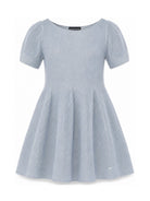 Abito per bambina Emporio Armani Kids azzurro svasato a coste EG000996 AF27580 U8061 EMPORIO ARMANI KIDS 