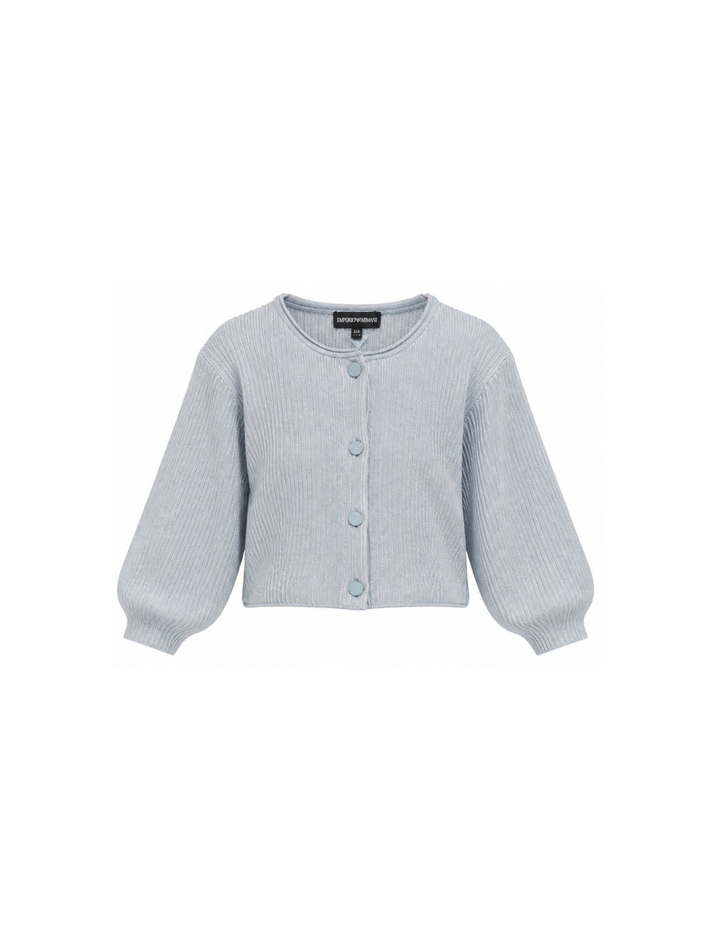 Cardigan per bambina Emporio Armani Kids azzurro con maniche a palloncino EG000997 AF27580 U8061 EMPORIO ARMANI KIDS 