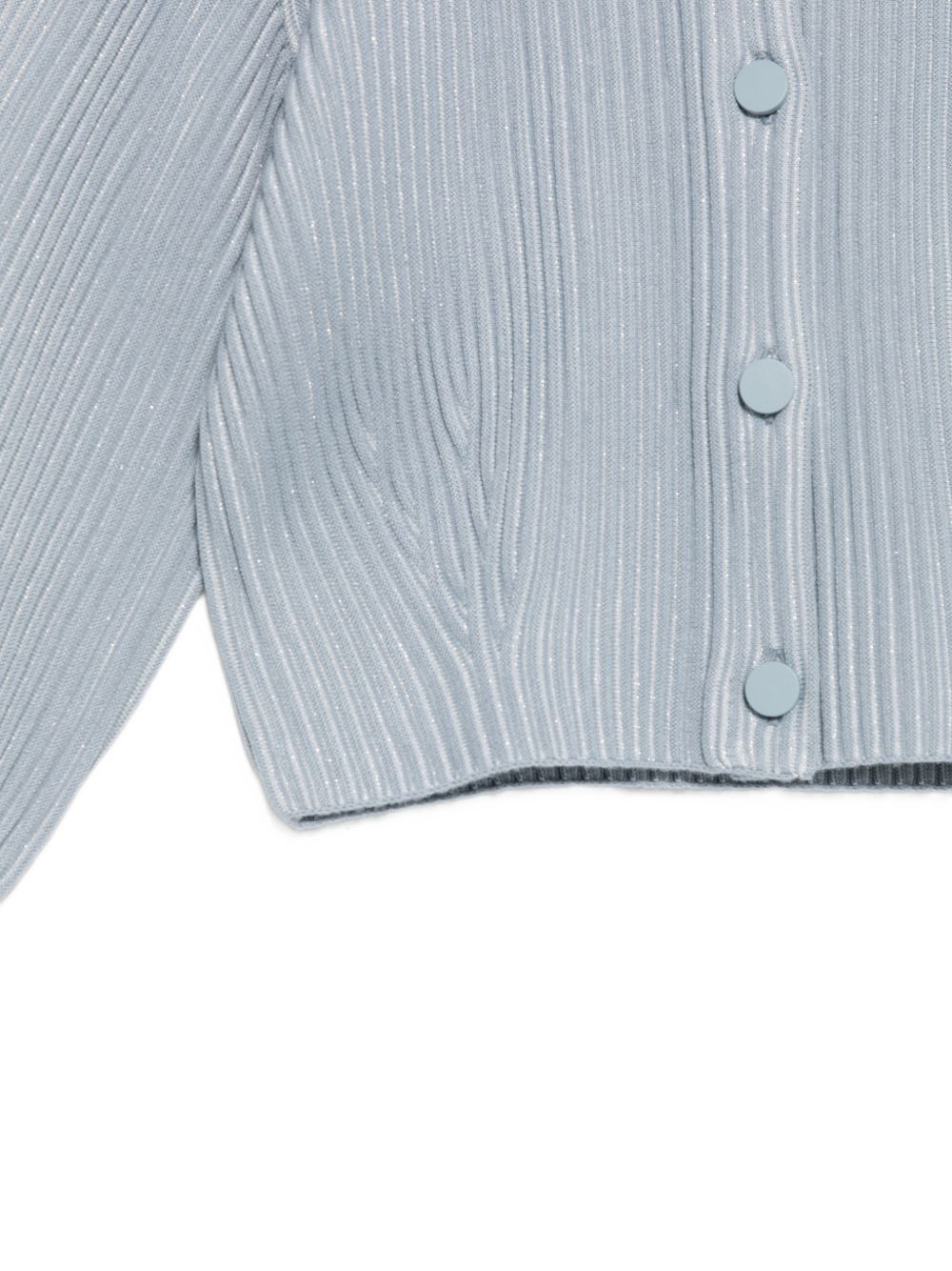 Cardigan per bambina Emporio Armani Kids azzurro con maniche a palloncino EG000997 AF27580 U8061 EMPORIO ARMANI KIDS 