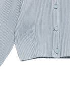 Cardigan per bambina Emporio Armani Kids azzurro con maniche a palloncino EG000997 AF27580 U8061 EMPORIO ARMANI KIDS 