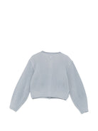Cardigan per bambina Emporio Armani Kids azzurro con maniche a palloncino EG000997 AF27580 U8061 EMPORIO ARMANI KIDS 