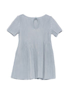 Abito per neonata Emporio Armani Kids azzurro a coste EG000998 AF27580 U8061 EMPORIO ARMANI KIDS 
