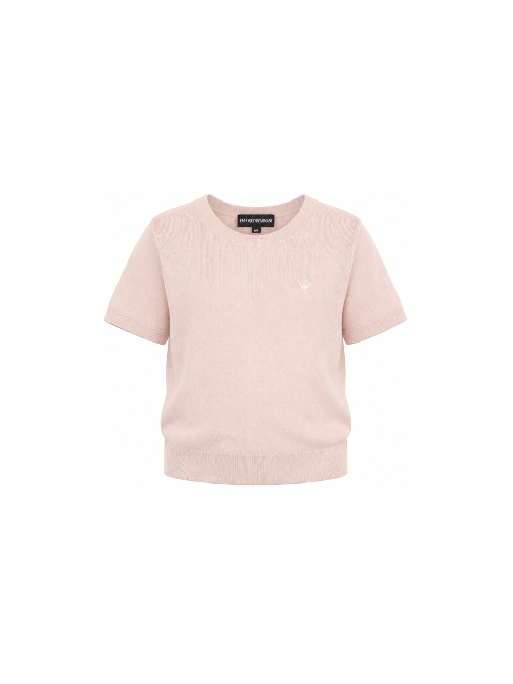 T-shirt per bambina Emporio Armani Kids rosa con logo ricamato EG001028 AF28703 U4133 EMPORIO ARMANI KIDS 