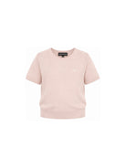 T-shirt per bambina Emporio Armani Kids rosa con logo ricamato EG001028 AF28703 U4133 EMPORIO ARMANI KIDS 