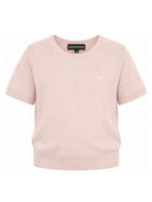 T-shirt per bambina Emporio Armani Kids rosa con logo ricamato EG001028 AF28703 U4133 EMPORIO ARMANI KIDS 