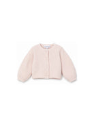 Cardigan per neonata Emporio Armani Kids rosa chiaro corto a coste EG001193 AF27580 U4133 EMPORIO ARMANI KIDS 