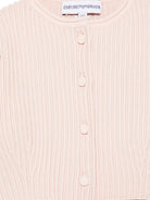 Cardigan per neonata Emporio Armani Kids rosa chiaro corto a coste EG001193 AF27580 U4133 EMPORIO ARMANI KIDS 