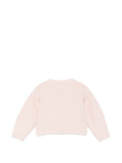 Cardigan per neonata Emporio Armani Kids rosa chiaro corto a coste EG001193 AF27580 U4133 EMPORIO ARMANI KIDS 