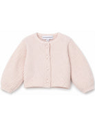 Cardigan per neonata Emporio Armani Kids rosa chiaro corto a coste EG001193 AF27580 U4133 EMPORIO ARMANI KIDS 
