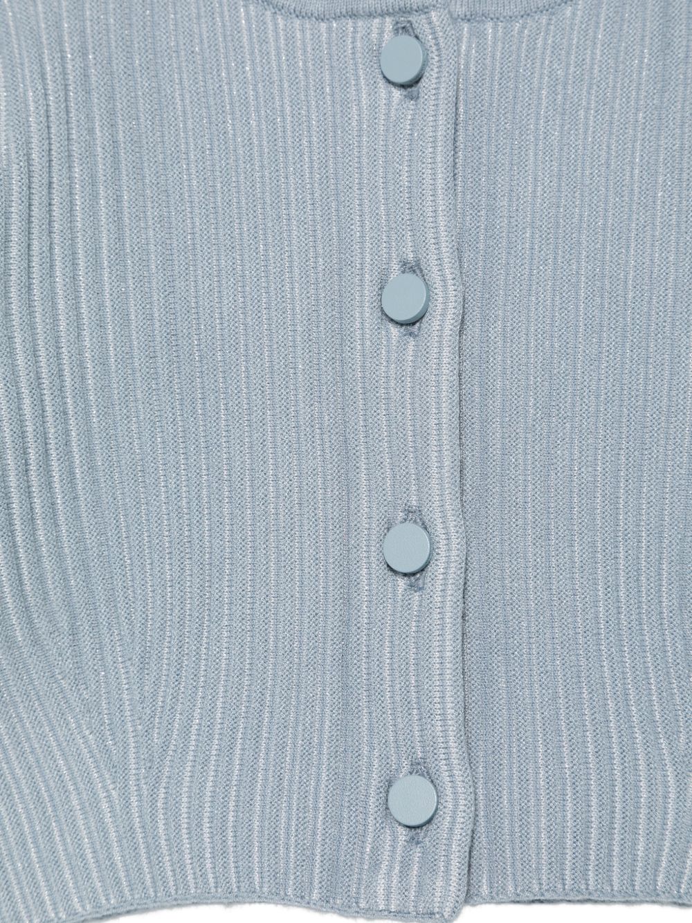 Cardigan per neonata Emporio Armani Kids azzurro  corto a coste EG001193 AF27580 U8061 EMPORIO ARMANI KIDS 
