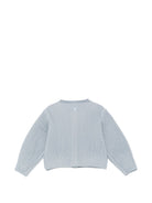 Cardigan per neonata Emporio Armani Kids azzurro  corto a coste EG001193 AF27580 U8061 EMPORIO ARMANI KIDS 