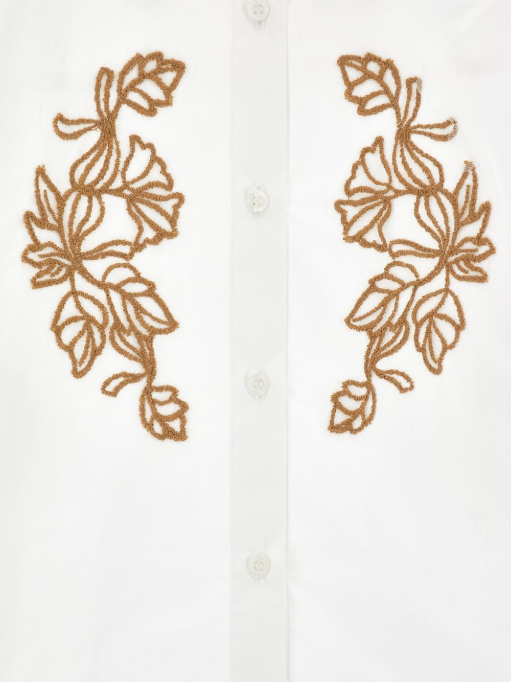 Camicia per bambina Ermanno Scervino Kids bianca con ricamo a fiori Z1H304 8126 0103 ERMANNO SCERVINO KIDS 