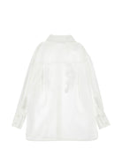 Camicia per bambina Ermanno Scervino Kids bianca con ricamo a fiori Z1H304 8126 0103 ERMANNO SCERVINO KIDS 