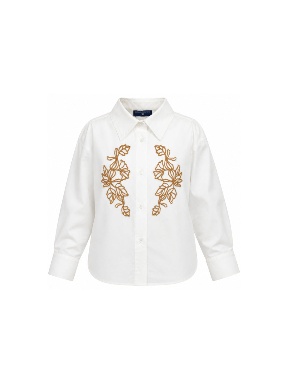 Camicia per bambina Ermanno Scervino Kids bianca con ricamo a fiori Z1H304 8126 0103 ERMANNO SCERVINO KIDS 