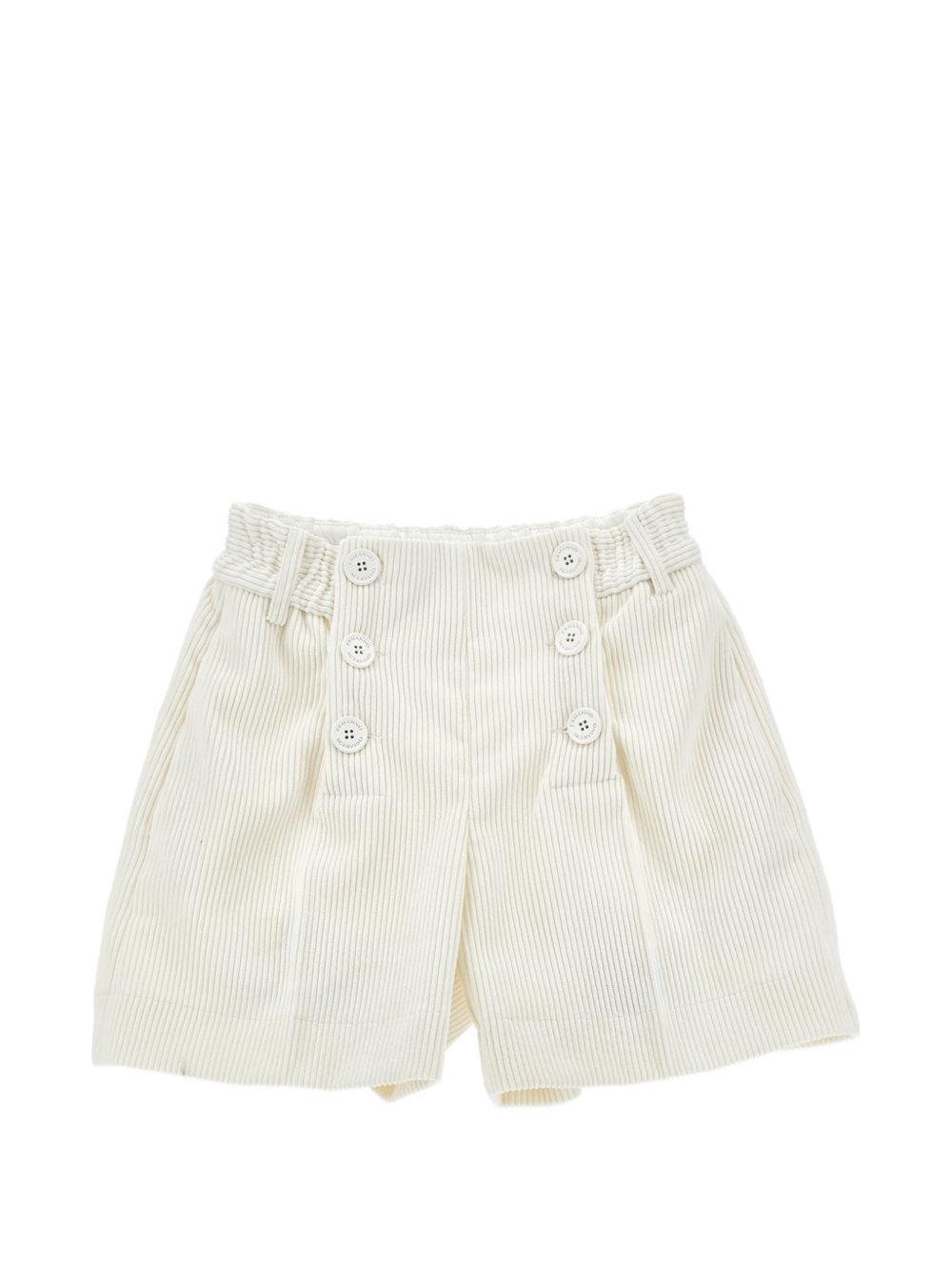 Shorts per bambina Ermanno Scervino Kids bianco con trama a coste Z1H408 8855 0001 ERMANNO SCERVINO KIDS 