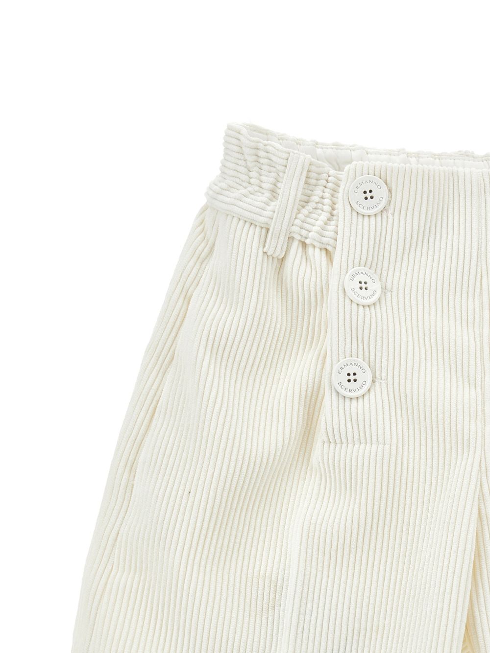 Shorts per bambina Ermanno Scervino Kids bianco con trama a coste Z1H408 8855 0001 ERMANNO SCERVINO KIDS 