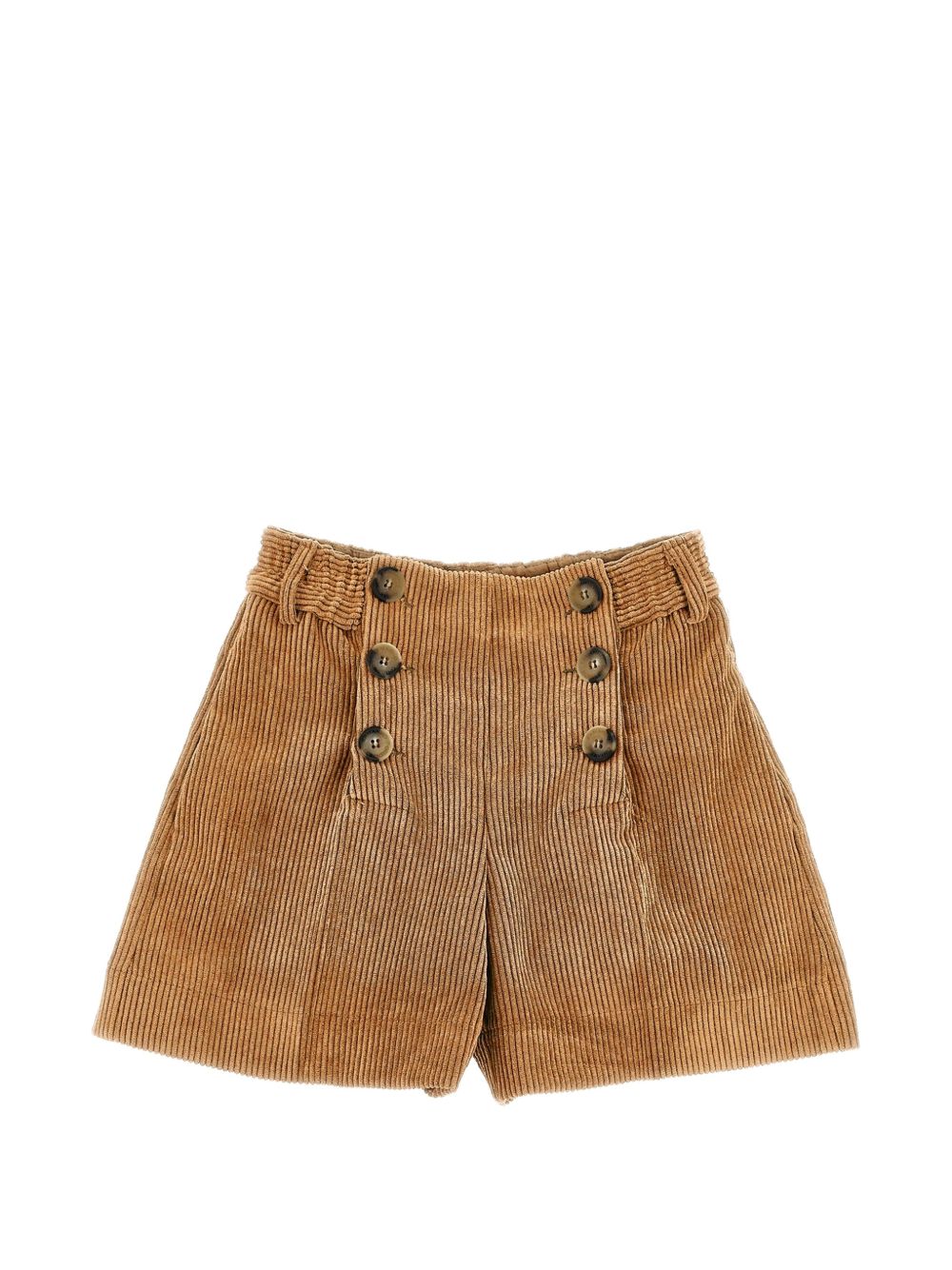 Shorts per bambina Ermanno Scervino Kids beige con trama a coste Z1H408 8855 0003 ERMANNO SCERVINO KIDS 