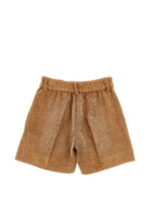 Shorts per bambina Ermanno Scervino Kids beige con trama a coste Z1H408 8855 0003 ERMANNO SCERVINO KIDS 