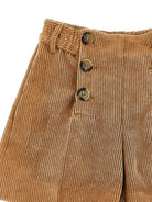 Shorts per bambina Ermanno Scervino Kids beige con trama a coste Z1H408 8855 0003 ERMANNO SCERVINO KIDS 