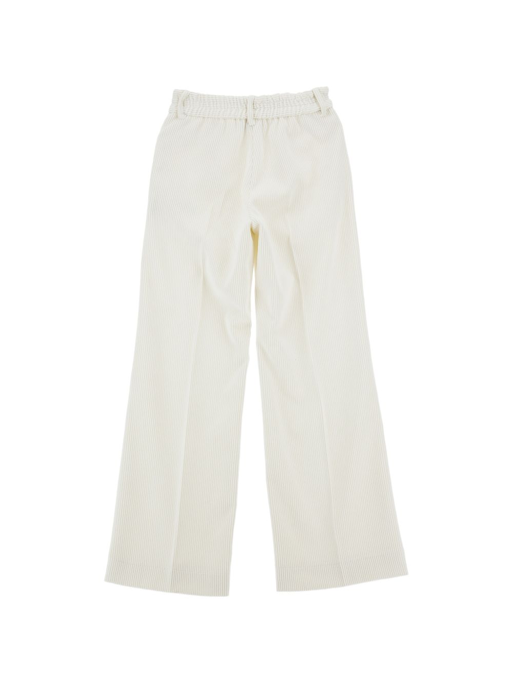 Pantaloni per bambina Ermanno Scervino Kids bianchi con trama a coste Z1H409 8855 0001 ERMANNO SCERVINO KIDS 