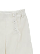 Pantaloni per bambina Ermanno Scervino Kids bianchi con trama a coste Z1H409 8855 0001 ERMANNO SCERVINO KIDS 
