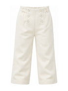 Pantaloni per bambina Ermanno Scervino Kids bianchi con trama a coste Z1H409 8855 0001 ERMANNO SCERVINO KIDS 