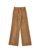 Pantaloni per bambina Ermanno Scervino Kids beige con trama a coste Z1H409 8855 0003 ERMANNO SCERVINO KIDS 