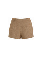 Shorts per bambina Ermanno Scervino Kids marrone con design a spina di pesce Z1H411 8318 0103 ERMANNO SCERVINO KIDS 