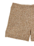 Shorts per bambina Ermanno Scervino Kids marrone con design a spina di pesce Z1H411 8318 0103 ERMANNO SCERVINO KIDS 