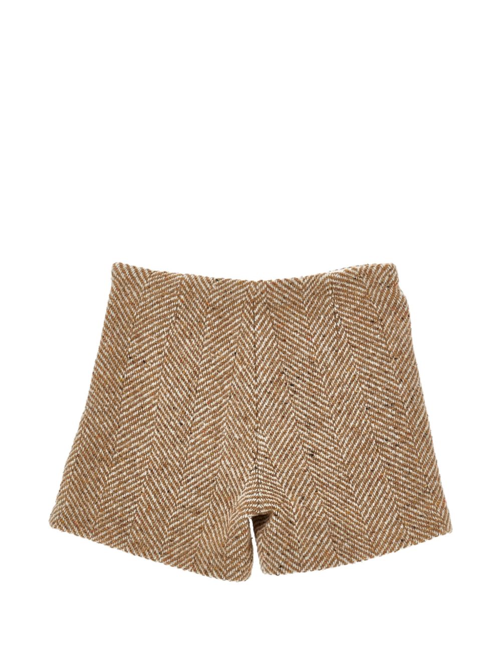 Shorts per bambina Ermanno Scervino Kids marrone con design a spina di pesce Z1H411 8318 0103 ERMANNO SCERVINO KIDS 