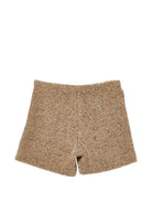 Shorts per bambina Ermanno Scervino Kids marrone con design a spina di pesce Z1H411 8318 0103 ERMANNO SCERVINO KIDS 