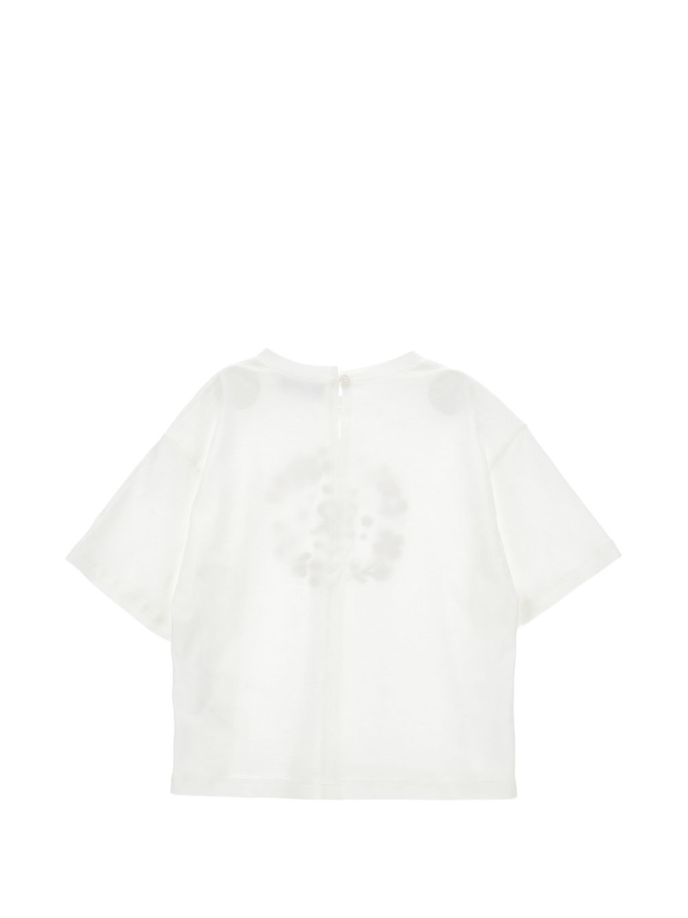 T-shirt per bambina Ermanno Scervino Kids bianca con ricamo a fiori Z1H616 8206 0001 ERMANNO SCERVINO KIDS 
