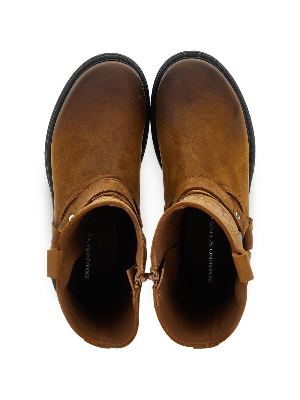 Stivali per bambina Ermanno Scervino Kids marrone con ricamo a fiori Z8H006 8790 0006 ERMANNO SCERVINO KIDS 