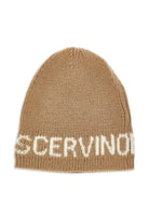 Cappello per bambina Ermanno Scervino Kids beige con logo ricamato sul davanti Z9H000 8711 0002 ERMANNO SCERVINO KIDS 