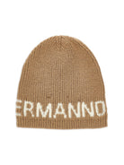Cappello per bambina Ermanno Scervino Kids beige con logo ricamato sul davanti Z9H000 8711 0002 ERMANNO SCERVINO KIDS 