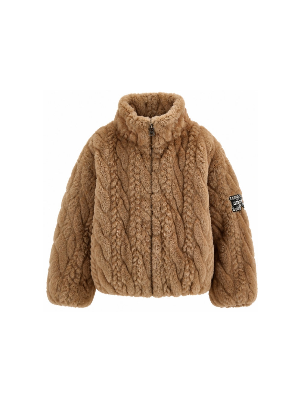 Giubbino per bambina Ermanno Scervino Kids marrone con pelliccia sintetica Z9H104 8094 0003 ERMANNO SCERVINO KIDS 