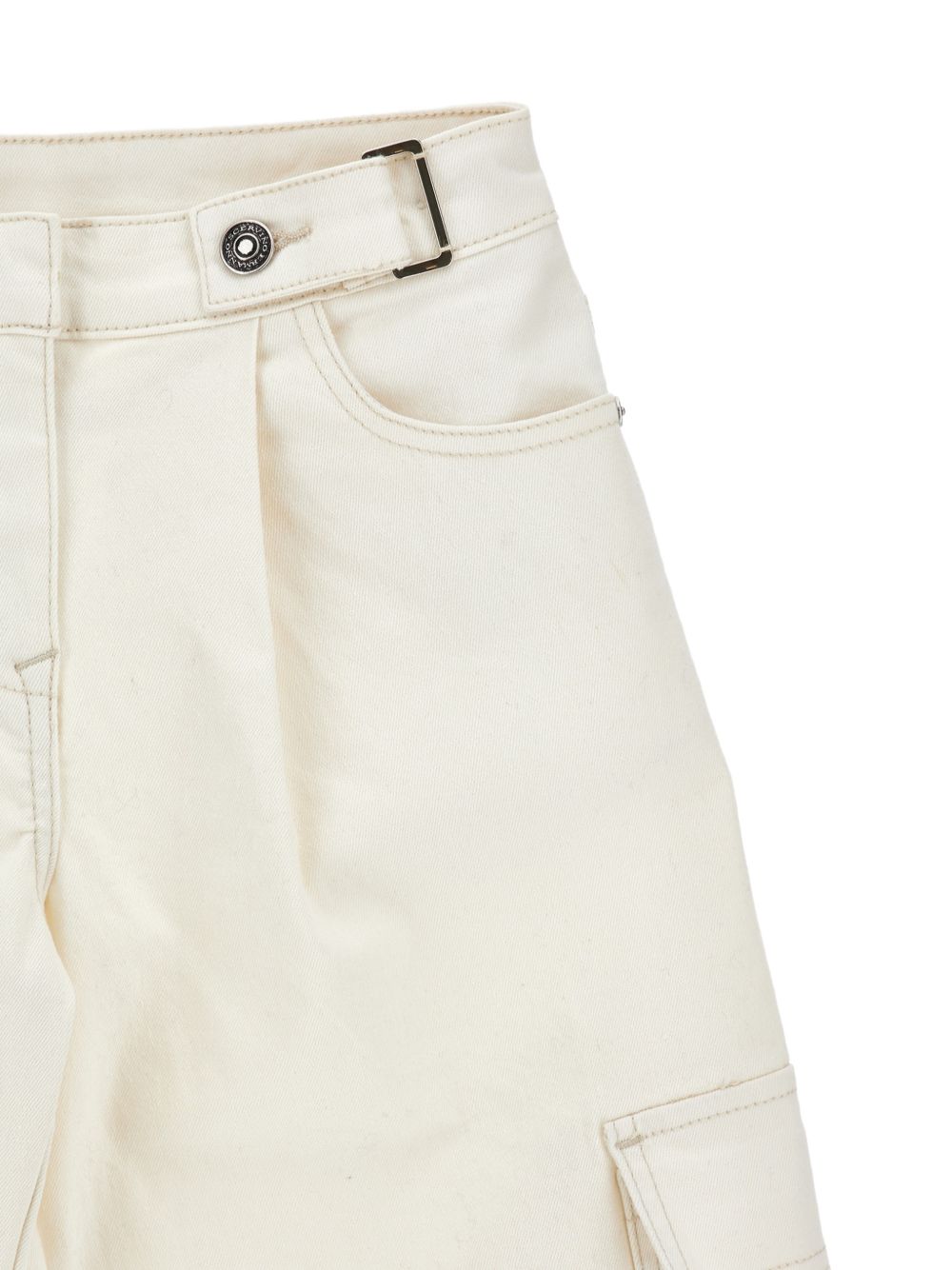 Jeans cargo per bambina Ermanno Scervino Kids bianco con tasche laterali Z9H404 8097 0001 ERMANNO SCERVINO KIDS 