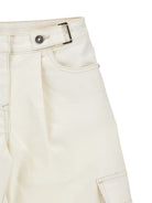 Jeans cargo per bambina Ermanno Scervino Kids bianco con tasche laterali Z9H404 8097 0001 ERMANNO SCERVINO KIDS 