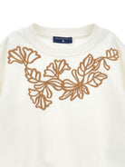 Felpa per bambina Ermanno Scervino Kids bianca con ricamo a fiori Z9H600 8096 0103 ERMANNO SCERVINO KIDS 