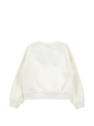 Felpa per bambina Ermanno Scervino Kids bianca con ricamo a fiori Z9H600 8096 0103 ERMANNO SCERVINO KIDS 