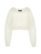 Maglione per bambina Ermanno Scervino Kids bianco con motivo a rombi Z9H601 8710 0001 ERMANNO SCERVINO KIDS 