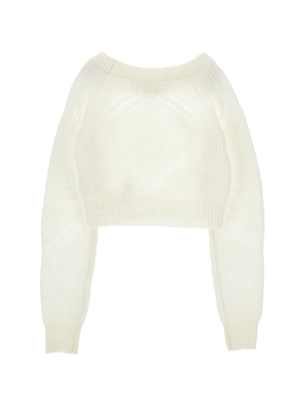 Maglione per bambina Ermanno Scervino Kids bianco con motivo a rombi Z9H601 8710 0001 ERMANNO SCERVINO KIDS 