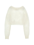 Maglione per bambina Ermanno Scervino Kids bianco con motivo a rombi Z9H601 8710 0001 ERMANNO SCERVINO KIDS 