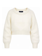 Maglione per bambina Ermanno Scervino Kids bianco con motivo a rombi Z9H601 8710 0001 ERMANNO SCERVINO KIDS 