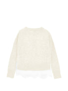 Maglione per bambina Ermanno Scervino Kids bianco con maglia intrecciata Z9H604 8710 0001 ERMANNO SCERVINO KIDS 