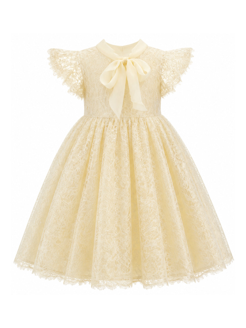 Abito per bambina Ermanno Scervino Kids bianco con trama in pizzo Z9H900 8098 0002 ERMANNO SCERVINO KIDS 