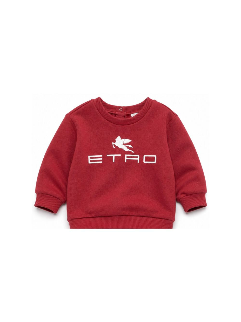 Felpa per neonati Etro Kids rossa con stampa logo sul davanti GY4530 Z3183 52C ETRO KIDS 