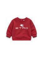 Felpa per neonati Etro Kids rossa con stampa logo sul davanti GY4530 Z3183 52C ETRO KIDS 
