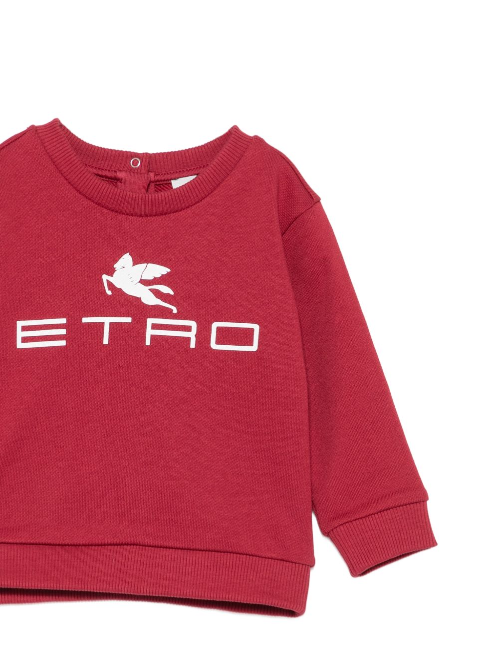 Felpa per neonati Etro Kids rossa con stampa logo sul davanti GY4530 Z3183 52C ETRO KIDS 