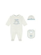Set tutina cappellino e bavaglino per neonato Etro Kids multicolore con stampa Pegaso sul davanti GYB540 Z3672 102CE ETRO KIDS 